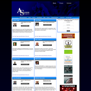 Alexander Sports Website Design